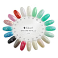 Miniatyrbillede 2 af 4: Base One - UV Gel - Metallic - Sæt med 12 blandede farver - 5g Multicolor