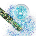 Miniatyrbild 1 av 4: Nagelglitter - Wink Effect - Hexagon - 32 Ljusblå