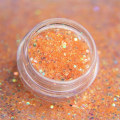 Miniatyrbillede 4 af 4: Nail Glitter - Wink Effect - Hexagon - 31 Orange