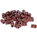 Miniatyrbillede 2 af 3: Sliberinge med sandpapir til negleslibning - 120 Grit - 25 stk Dark red