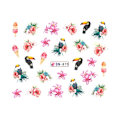 Miniatyrbild 2 av 2: Vattendekaler - Blommor - BN-870 - För naglar multifärg