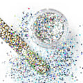 Miniatyrbild 1 av 4: Nagelglitter - Wink Effect - Hexagon - 37 Silver