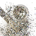Miniatyrbild 1 av 3: Nagelglitter - Wink Effect - Hexagon - 36 Silver