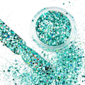 Miniatyrbild 1 av 4: Nagelglitter - Wink Effect - Hexagon - 05 Turkos