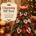 Miniatyrbilde 5 av 8: DIY Quilted Christmas Tree Fabric Kit, 3D Fabric Patchwork Craft Set for Beginners, Handmade Table Decoration for Home, Mantel, Table, Office