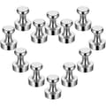 Strong Refrigerator Magnets, Neodymium Magnetic Push Pins Heavy Duty for Magnetic Whiteboard Office Bulletin Board Kitchen Map 12-Pack 12x16MM