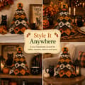 Miniatyrbild 8 av 8: DIY Quilted Fabric Christmas Tree Kit, 3D Fabric Patchwork Craft Set for Beginners, Handmade Table Decoration for Home, Mantel, Table, Office