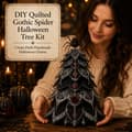 Miniatyrbild 2 av 8: DIY Quilted Fabric Christmas Tree Kit, 3D Fabric Patchwork Craft Set for Beginners, Handmade Table Decoration for Home, Mantel, Table, Office