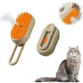 Dampbørste til kat og hund – Plejebørste til kæledyr med damp- og massagefunktion brown