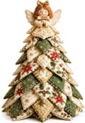 Miniatyrbilde 1 av 8: DIY Quilted Christmas Tree Fabric Kit, 3D Fabric Patchwork Craft Set for Beginners, Handmade Table Decoration for Home, Mantel, Table, Office