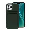 iPhone 16 Pro Max Mobilskal Silikon med Korthållare - Militärgrön Grön