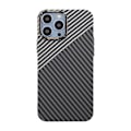 Miniatyrbillede 2 af 6: Kolfiber Skal iPhone 13 Pro Max - Svart & Vit Black