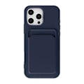 Miniatyrbillede 2 af 4: iPhone 16 Pro Max Mobilskal Silikon med Korthållare - Blå Blue