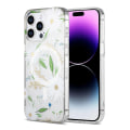 Miniatyrbillede 1 af 3: iPhone 14 Pro Mobilskal MagSafe - Blommor Vit Multicolor