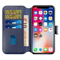 Miniatyrbillede 2 af 5: iPhone 15 Pro Max Plånboksfodral Läder Rvelon - Blå Marine blue