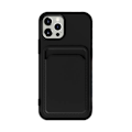 Pikkukuva 3 / 4: iPhone 13 Pro Max Silikonskal med Korthållare - Svart Black