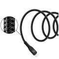 Miniatyrbillede 4 af 7: Rvelon USB-C till Lightning Kabel Flätad 1m Black