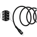 Pikkukuva 4 / 7: Rvelon USB-C till Lightning Kabel Flätad 1m Black