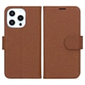 Miniatyrbild 1 av 5: iPhone 16 Pro Plånboksfodral med Stativ - Brun Brun