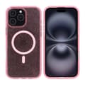 iPhone 16 Pro Max Rvelon Mobilskal TPU med MagSafe - Glitter Rosa Rosa