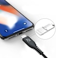 Pikkukuva 2 / 7: Rvelon USB-C till Lightning Kabel Flätad 1m Black