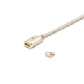 Miniatyrbild 1 av 4: Magnetisk Micro-USB Flätad kabel - Guld Guld