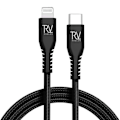 Pikkukuva 1 / 7: Rvelon USB-C till Lightning Kabel Flätad 1m Black