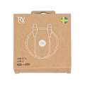 Miniatyrbillede 3 af 3: USB C till USB C Kabel Rvleon - 1 Meter Vit White