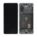Miniatyrbillede 1 af 7: Samsung Galaxy S20 FE 5G Skärm med LCD Display Original - Vit Warm white