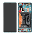 Pikkukuva 1 / 3: Huawei P30 Pro Skärm med LCD Display + Batteri Original - Crystal Silver