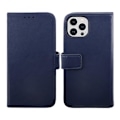 Miniatyrbild 1 av 5: iPhone 14 Pro Max Plånboksfodral Läder Rvelon - Blå Marinblå
