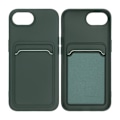 Miniatyrbillede 1 af 3: iPhone 16e Mobilskal Silikon med Korthållare - Grön Green