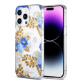 Pikkukuva 1 / 3: iPhone 14 Pro Mobilskal MagSafe - Blommor Blå/Guld Multicolor
