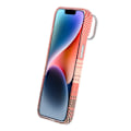 Miniatyrbillede 7 af 7: iPhone 13/14 Skal med Magsafe och Utfällbart Stativ - Randig Orange