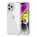 Miniatyrbild 1 av 4: iPhone 15 Pro Stöttåligt Mobilskal - Transparent Transparent