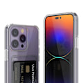 Miniatyrbild 2 av 5: iPhone 15 Pro Max Mobilskal med Korthållare TPU - Transparent Transparent