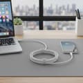 Rvelon USB-C Flätad Laddkabel 60W Snabbladdning 2m - Vit Silver