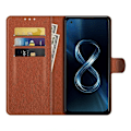Pikkukuva 3 / 6: Asus Zenfone 8 5G Plånboksfodral med Stativ - Brun Brown