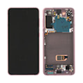 Pikkukuva 1 / 5: Samsung Galaxy S21 5G Skärm med LCD Display Original - Rosa Old pink