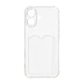 Pikkukuva 4 / 4: iPhone 16 Plus Mobilskal Stöttåligt med Korthållare - Transparent Transparent