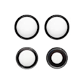 Miniatyrbillede 4 af 4: iPhone 16/16 Plus Kameralins med metallram - Svart Black