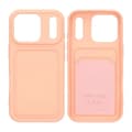 Mobilskal Silikon med Korthållare för iPhone 17 Pro - Rosa rosa