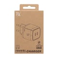Pikkukuva 4 / 4: Rvelon USB C Väggladdare 45W GaN Dubbel Port- Svart Black