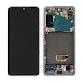 Miniatyrbillede 1 af 5: Samsung Galaxy S21 5G Skärm med LCD Display Original - Vit White