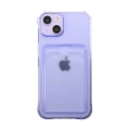 Miniatyrbillede 1 af 4: iPhone 14 Plus Stöttåligt Skal med Korthållare - Lila Purple