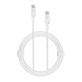 Rvelon USB-C Laddkabel 60W Snabbladdning 2m - Vit Silver