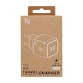 Miniatyrbillede 4 af 4: Rvelon USB C Väggladdare 45W GaN Dubbel Port- Vit Silver