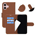 Pikkukuva 5 / 5: iPhone 16 Plus Plånboksfodral med Stativ - Brun Brown