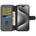 Miniatyrbild 2 av 7: iPhone 16 Plus Plånboksfodral Magnet Rvelon - Svart Svart