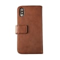 Miniatyrbillede 1 af 6: iPhone X/XS Plånboksfodral Läder Rvelon - Brun Brown